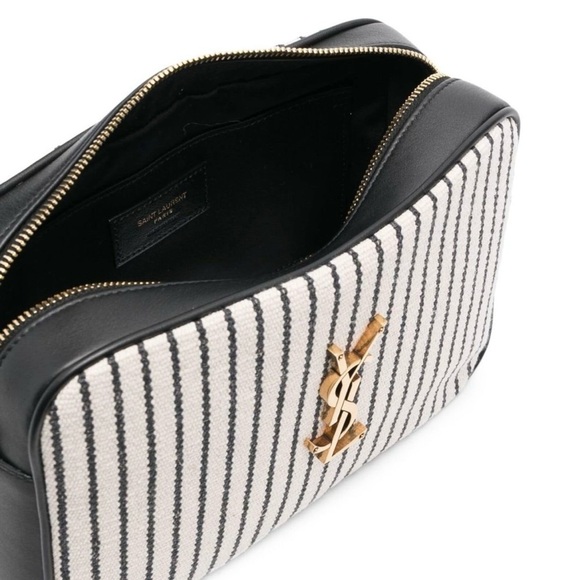 SAINT LAURENT Lou Camera stripe crossbody bag with tassel - Picture 4 of 9